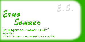 erno sommer business card